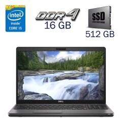 Ультрабук Б-класс Dell Latitude 5500 / 15.6" (1920x1080) IPS Touch / Intel Core i5-8365U (4 (8) ядра по 1.6 - 4.1 GHz) / 16 GB DDR4 / 512 GB SSD / Intel UHD Graphics for 8th Generation / WebCam + Беспроводная мышка