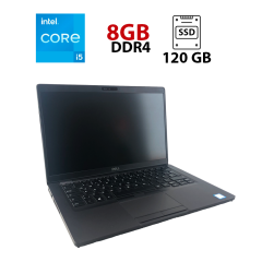 Ультрабук Dell Latitude 5400 / 14" (1366x768) TN / Intel Core i5-8365U (4 (8) ядра по 1.6 - 4.1 GHz) / 8 GB DDR4 / 120 GB SSD / Intel UHD Graphics for 8th Generation / WebCam