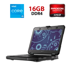 Захищений ноутбук Dell Latitude 14 Rugged 5414 / 14" (1920x1080) IPS Touch / Intel Core i5-6300U (2 (4) ядра по 2.4 - 3.0 GHz) / 16 GB DDR4 / 256 GB SSD / AMD Radeon R7 M360, 2 GB DDR3, 64-bit / WebCam