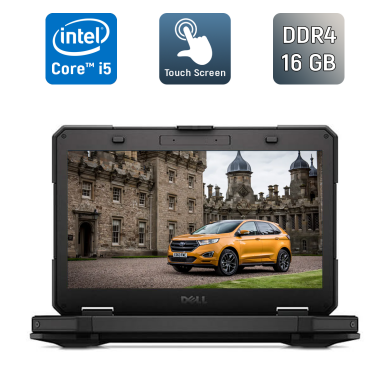 Захищений ноутбук Dell Latitude 14 Rugged 5414 / 14" (1920x1080) IPS Touch / Intel Core i5-6300U (2 (4) ядра по 2.4 - 3.0 GHz) / 16 GB DDR4 / 480 GB SSD / Intel HD Graphics 520 / TouchID / HDMI / Windows 10