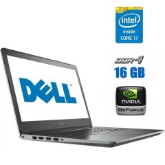 Ноутбук Б-клас Dell Vostro 5568 / 15.6" (1366x768) TN / Intel Core i7-7500U (2 (4) ядра по 2.7 - 3.5 GHz) / 16 GB DDR4 / 256 GB SSD / nVidia GeForce 940MX, 4 GB GDDR5, 64-bit / WebCam 