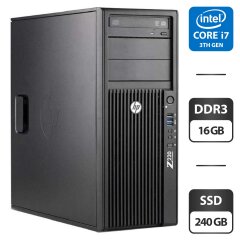 Компьютер HP Z220 Tower / Intel Core i7-3770 (4 (8) ядра по 3.4 - 3.9 GHz) / 16 GB DDR3 / 240 GB SSD / Intel HD Graphics 4000 / DVD-ROM / 400W 