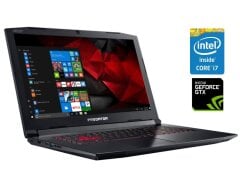 Игровой ноутбук Б-класс Acer Predator Helios 300 G3-571 / 15.6" (1920x1080) IPS / Intel Core i7-7700HQ (4 (8) ядра по 2.8 - 3.8 GHz) / 16 GB DDR4 / 500 GB SSD / nVidia GeForce GTX 1060, 6 GB GDDR5, 192-bit / WebCam