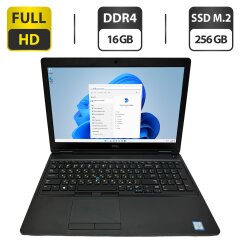 Ультрабук Б-класс Dell Latitude 5590 / 15.6" (1920x1080) TN / Intel Core i5-8350U (4 (8) ядра по 1.7 - 3.6 GHz) / 16 GB DDR4 / 256 GB SSD M.2 / Intel UHD Graphics 620 / WebCam / HDMI