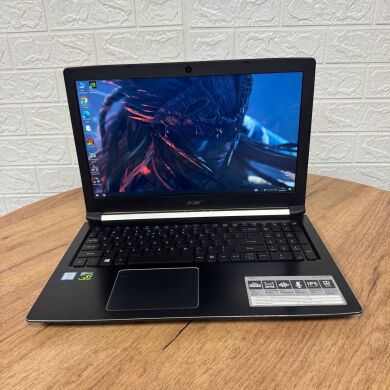 Игровой ноутбук Б-класс Acer Aspire 7 A715-71G / 15.6" (1920x1080) IPS / Intel Core i5-7300HQ (4 ядра по 2.5 - 3.5 GHz) / 16 GB DDR4 / 500 GB SSD / nVidia GeForce GTX 1050, 2 GB GDDR5, 128-bit / WebCam
