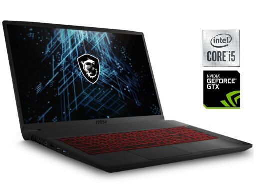 Ігровий ноутбук MSI GF75 Thin 10SCSXR-619US / 17.3" (1920x1080) IPS / Intel Core i5-10300H (4 (8) ядра по 2.5 - 4.5 GHz) / 32 GB DDR4 / 480 GB SSD / nVidia GeForce GTX 1650 Ti, 4 GB GDDR6, 128-bit / WebCam