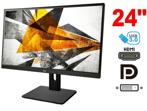 Монітор AOC I2775PQU / 27" (1920x1080) IPS / 2x USB 3.0, 2x USB 2.0, 1x HDMI, 1x DisplayPort, 1x VGA, 1x DVI, 2x Audio / Встроенные колонки 2x 2W / Pivot / VESA 100x100 Монітор AOC I2775PQU / 27" (1920x1080) IPS / 2x USB 3.0, 2x USB 2.0, 1x HDMI, 1x DisplayPort, 1x VGA, 1x DVI, 2x Audio / Встроенные колонки 2x 2W / Pivot / VESA 100x100