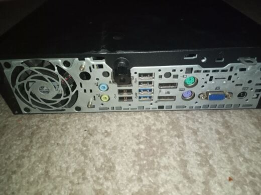 Неттоп Б-класс HP EliteDesk 800 G1 USFF / Intel Core i5-4570S (4 ядра по 2.9 - 3.6 GHz) / 4 GB DDR3 / 60 GB SSD / Intel HD Graphics 4600 / DVD-ROM