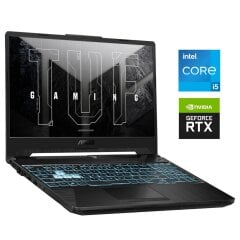 Игровой ноутбук Б-класс Asus TUF Gaming F15 FX506HF / 15.6" (1920x1080) IPS / Intel Core i5-11400H (6 (12) ядер по 4.5 GHz) / 16 GB DDR4 / 512 GB SSD NVMe / nVidia GeForce RTX 2050, 4 GB GDDR6, 64-bit / WebCam