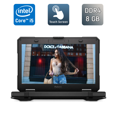Захищений ноутбук Dell Latitude 14 Rugged 5414 / 14" (1920x1080) IPS Touch / Intel Core i5-6300U (2 (4) ядра по 2.4 - 3.0 GHz) / 8 GB DDR4 / 240 GB SSD / Intel HD Graphics 520 / HDMI / VGA / Windows 10