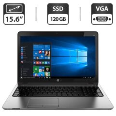 Ноутбук HP ProBook 450 G1 / 15.6" (1366x768) TN / Intel Core i5-4200M (2 (4) ядра по 2.5 - 3.1 GHz) / 4 GB DDR3 / 120 GB SSD / Intel HD Graphics 4600 / WebCam 