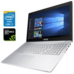 Игровой ноутбук Б-класс Asus ZenBook Pro UX501VW / 15.6" (3840x2160) IPS Touch / Intel Core i7-6700HQ (4 (8) ядра по 2.6 - 3.5 GHz) / 16 GB DDR4 / 512 GB SSD NVMe / nVidia GeForce GTX 960M, 2 GB GDDR5, 128-bit / WebCam