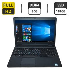 Ноутбук Б-класс Dell Latitude 5580 / 15.6" (1920x1080) TN / Intel Core i5-6440HQ (4 ядра по 2.6 - 3.5 GHz) / 8 GB DDR4 / 128 GB SSD / Intel HD Graphics 530 / WebCam