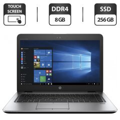 Ноутбук HP EliteBook 840 G4 / 14" (1920x1080) TN Touch / Intel Core i5-7300U (2 (4) ядра по 2.6 - 3.5 GHz) / 8 GB DDR4 / 256 GB SSD / Intel HD Graphics 620 / WebCam / VGA