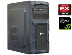 Ігровий ПК QUBE Tower / AMD FX-6100 (6 ядер по 3.3 - 3.9 GHz) / 8 GB DDR4 / 128 GB SSD / nVidia GeForce GTX 1050, 2 GB GDDR5, 128-bit / DVD-ROM