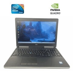 Мобільна робоча станція Dell Precision 7520 / 15.6" (1920x1080) IPS / Intel Xeon E3-1545M v5 (4 (8) ядра по 2.9 - 3.8 GHz) / 16 GB DDR4 / 512 GB SSD NVMe / nVidia Quadro M2200, 4 GB GDDR5, 128-bit