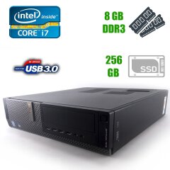 Dell Optiplex 7010 SFF / Intel Core i7-3770 (4 (8) ядра по 3.40 - 3.90 GHz) / 8 GB DDR3 / 256 GB SSD / USB 3.0
