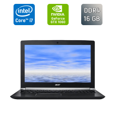 Ігровий ноутбук Acer Aspire Nitro VN7-593G / 15.6" (1920x1080) IPS / Intel Core i7-7700HQ (4 (8) ядра по 2.8 - 3.8 GHz) / 16 GB DDR4 / 512 GB SSD / nVidia GeForce GTX 1060, 6 GB GDDR5, 192-bit / WebCam / Windows 10