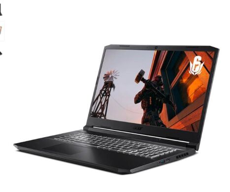 Ігровий ноутбук Acer Nitro 5 AN517-41-R0CW / 17.3" (1920x1080) IPS / AMD Ryzen 5 5600H (6 (12) ядер по 3.3 - 4.2 GHz) / 16 GB DDR4 / 480 GB SSD / nVidia GeForce RTX 3060, 6 GB GDDR6, 192-bit / WebCam