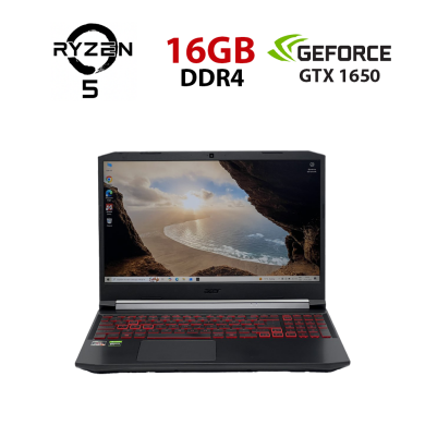 Ігровий ноутбук Б-клас Acer Nitro 5 N20C1 / 15.6" (1920x1080) IPS / AMD Ryzen 5 4600H (6 (12) ядер по 3.0 - 4.0 GHz) / 16 GB DDR4 / 720 GB SSD / nVidia GeForce GTX 1650, 4 GB GDDR5, 128-bit / WebCam Ігровий ноутбук Б-клас Acer Nitro 5 N20C1 / 15.6" (1920x1080) IPS / AMD Ryzen 5 4600H (6 (12) ядер по 3.0 - 4.0 GHz) / 16 GB DDR4 / 720 GB SSD / nVidia GeForce GTX 1650, 4 GB GDDR5, 128-bit / WebCam