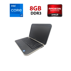 Ігровий ноутбук Dell Inspiron 7520 / 15.6" (1920x1080) TN / Intel Core i7-3632QM (4 (8) ядра по 2.2 - 3.2 GHz) / 8 GB DDR3 / 240 GB SSD / AMD Radeon HD 7700M, 2 GB DDR3, 128-bit / WebCam