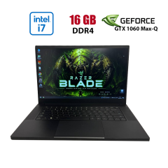 Игровой ноутбук Razer Blade 15 RZ09-02705 / 15.6" (1920x1080) IPS / Intel Core i7-8750H (6 (12) ядер по 2.2 - 4.1 GHz) / 16 GB DDR4 / 512 GB SSD / nVidia GeForce GTX 1060 Max-Q, 6 GB GDDR5, 192-bit / WebCam