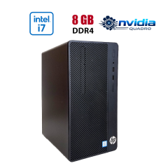 Игровой ПК HP 280 G3 MT Tower / Intel Core i7-7700 (4 (8) ядра по 3.6 - 4.2 GHz) / 8 GB DDR4 / 256 GB SSD / nVidia Quadro K2200, 4 GB GDDR5, 128-bit / Win 10 Lic