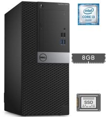 Компьютер Dell OptiPlex 3040 Tower / Intel Core i3-6100 (2 (4) ядра по 3.7 GHz) / 8 GB DDR3 / 240 GB SSD / Intel HD Graphics 530 / 240W / DVD-RW / HDMI / DisplayPort