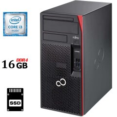 Компьютер Fujitsu Esprimo P557 Tower / Intel Core i3-6100 (2 (4) ядра по 3.7 GHz) / 16 GB DDR4 / 120 GB SSD / Intel HD Graphics 530