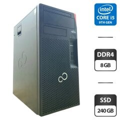 Компьютер Fujitsu Esprimo P558 Tower / Intel Core i5-9500 (6 ядер по 3.0 - 4.4 GHz) / 8 GB DDR4 / 240 GB SSD / Intel UHD Graphics 630