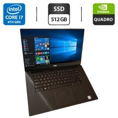 Мобільна робоча станція Dell Precision 5530 / 15.6" (1920x1080) IPS / Intel Core i7-8750H (6 (12) ядер по 2.2 - 4.1 GHz) / 32 GB DDR4 / 512 GB SSD / nVidia Quadro P1000, 4 GB GDDR5, 128-bit / WebCam