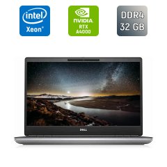 Мобильная рабочая станция Dell Precision 7560 / 15.6" (3840x2160) IPS / Intel Xeon W-11855M (6 (12) ядер по 3.2 - 4.9 GHz) / 32 GB DDR4 / 512 GB SSD / nVidia RTX A4000, 8 GB GDDR6, 256-bit / WebCam / Windows 10