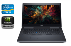 Мобільна робоча станція Dell Precision 7720 / 17.3" (1920x1080) IPS / Intel Core i7-7820HQ (4 (8) ядра по 2.9 - 3.9 GHz) / 32 GB DDR4 / 512 GB SSD / nVidia Quadro P4000, 8 GB GDDR5, 256-bit / HDMI / Windows 10