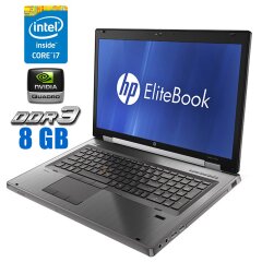 Мобильная рабочая станция HP EliteBook 8760w / 17.3" (1920x1080) TN / Intel Core i7-2640M (2 (4) ядра по 2.8 - 3.5 GHz) / 8 GB DDR3 / 240 GB SSD + 500 GB HDD / nVidia Quadro 3000M, 2 GB GDDR5, 256-bit / WebCam / DVD-RW