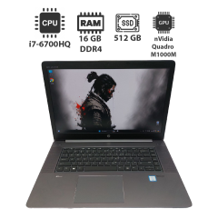 Мобильная рабочая станция HP ZBook Studio G3 / 15.6" (1920x1080) IPS / Intel Core i7-6700HQ (4 (8) ядра по 2.6 - 3.5 GHz) / 16 GB DDR4 / 512 GB SSD / nVidia Quadro M1000M, 4 GB DDR5, 128-bit / WebCam