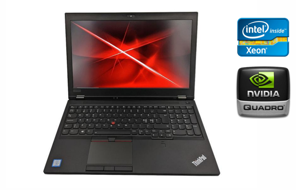 Мобільна робоча станція Lenovo ThinkPad P52 / 15.6" (3840x2160) IPS / Intel Xeon E-2176M (6 (12) ядер по 2.7 - 4.4 GHz) / 16 GB DDR4 / 1000 GB SSD / nVidia Quadro P2000, 4 GB GDDR5, 128-bit / WebCam / TouchID Мобільна робоча станція Lenovo ThinkPad P52 / 15.6" (3840x2160) IPS / Intel Xeon E-2176M (6 (12) ядер по 2.7 - 4.4 GHz) / 16 GB DDR4 / 1000 GB SSD / nVidia Quadro P2000, 4 GB GDDR5, 128-bit / WebCam / TouchID