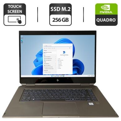 Мобільна робоча станція трансформер HP ZBook Studio x360 G5 / 15.6" (3840x2160) IPS Touch / Intel Core i9-8950HK (6 (12) ядер по 2.9 - 4.8 GHz) / 16 GB DDR4 / 256 GB SSD M.2 / nVidia Quadro P2000, 4 GB GDDR5, 128-bit / WebCam