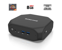 Неттоп Bosgame Mini Box U32 USFF /AMD Ryzen 3 3200U (2 (4) ядер по 2.6 - 3.5 GHz) / 8 GB DDR4 / 256 GB SSD / AMD Radeon RX Vega 3 / USB 3.1 / Wi-Fi / Bluetooth / Блок живлення в комплекті