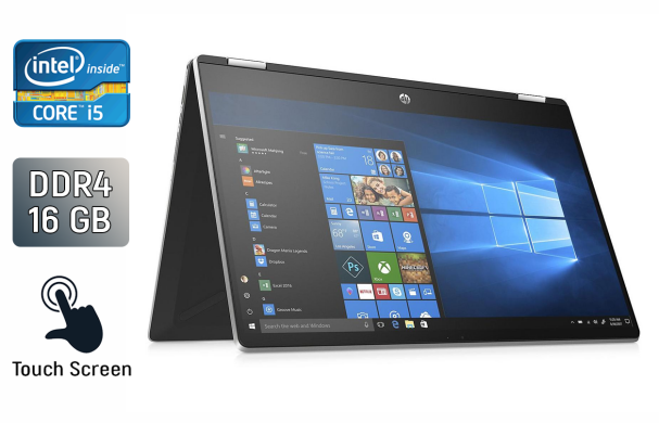 Ноутбук-трансформер HP Pavilion x360 15-dg1052nr / 15.6" (1920x1080) IPS Touch / Intel Core i5-10210U (4 (8) ядра по 1.6 - 4.2 GHz) / 16 GB DDR4 / 512 GB SSD / Intel UHD Graphics / WebCam / Windows 10 Ноутбук-трансформер HP Pavilion x360 15-dg1052nr / 15.6" (1920x1080) IPS Touch / Intel Core i5-10210U (4 (8) ядра по 1.6 - 4.2 GHz) / 16 GB DDR4 / 512 GB SSD / Intel UHD Graphics / WebCam / Windows 10