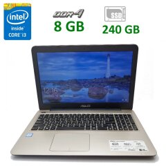 Ноутбук Asus F556U Gray / 15.6" (1920x1080) TN LED / Intel Core i5-7200U (2 (4) ядра по 2.5 - 3.1 GHz) / 8 GB DDR4 / 256 GB SSD / Intel HD Graphics 620 / DVD-ROM / WebCam 