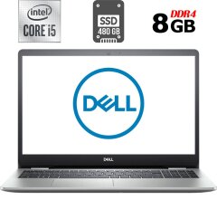 Ноутбук Б-класс Dell Inspiron 5593 / 15.6" (1366x768) TN / Intel Core i5-1035G1 (4 (8) ядер по 1.0 - 3.6 GHz) / 8 GB DDR4 / 480 GB SSD / Intel UHD Graphics / WebCam / HDMI / Windows 10 лицензия