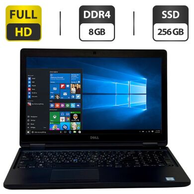 Ноутбук Б-класс Dell Latitude 5580 / 15.6" (1920x1080) TN / Intel Core i5-6300U (2 (4) ядра по 2.4 - 3.0 GHz) / 8 GB DDR4 / 256 GB SSD / Intel HD Graphics 520 / WebCam / Windows 10 Pro Ноутбук Б-класс Dell Latitude 5580 / 15.6" (1920x1080) TN / Intel Core i5-6300U (2 (4) ядра по 2.4 - 3.0 GHz) / 8 GB DDR4 / 256 GB SSD / Intel HD Graphics 520 / WebCam / Windows 10 Pro
