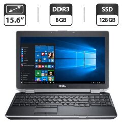 Ноутбук Б-клас Dell Latitude E6530 / 15.6" (1366x768) TN / Intel Core i5-3320M (2 (4) ядра по 2.6 - 3.3 GHz) / 8 GB DDR3 / 128 GB SSD / Intel HD Graphic 4000 / DVD-ROM / HDMI