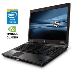 Ноутбук Б-клас HP EliteBook 8740w / 17" (1920x1200) TN / Intel Core i7-620M (2 (4) ядра по 2.66 - 3.33 GHz) / 8 GB DDR3 / 256 GB SSD / nVidia Quadro FX 2800M, 1 GB GDDR3, 256-bit / WebCam