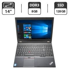 Ноутбук Б-класс Lenovo ThinkPad L560 / 15.6" (1366x768) TN / Intel Core i3-6100U (2 (4) ядра по 2.3 GHz) / 8 GB DDR3 / 128 GB SSD / Intel HD Graphics 520 / DVD-ROM