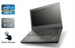 Ноутбук Б-класс Lenovo ThinkPad T440P / 14" (1600x900) TN Touch / Intel Core i5-4300U (2 (4) ядра по 1.9 - 2.9 GHz) / 8 GB DDR3 / 256 GB SSD / Intel HD Graphics 4400 / WebCam / TouchID
