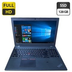Ноутбук Б-класс Lenovo ThinkPad T560 / 15.6" (1920x1080) TN / Intel Core i5-6200U (2 (4) ядра по 2.3 - 2.8 GHz) / 8 GB DDR3 / 128 GB SSD / Intel HD Graphics 520 / WebCam