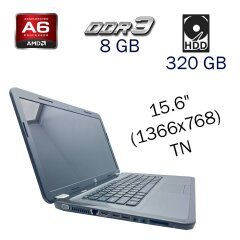 Ноутбук Б клас HP pavilion g6 1335sr / 15.6" (1366x768) TN / AMD A6-3400M (4 ядра по 1.4 - 2.3 GHz) / 8 GB DDR3 / 320 GB HDD / AMD Radeon HD 6530G / WebCam
