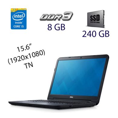 Ноутбук Dell Latitude 3540 Grey / 15.6" (1920x1080) TN / Intel Core i5-4200U (2 (4) ядра по 1.6 - 2.6 GHz) / 8 GB DDR3 / 240 GB SSD / AMD Radeon HD 8850M, 2 GB DDR3, 128-bit / WebCam / DVD-RW / USB 3.0