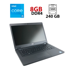 Ноутбук Dell Latitude 5490 / 14" (1920x1080) IPS / Intel Core i5-7200U (2 (4) ядра по 2.5 - 3.1 GHz) / 8 GB DDR4 / 240 GB SSD / Intel HD Graphics 620 / WebCam